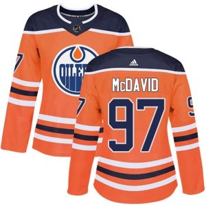 Damen Edmonton Oilers Trikot Connor McDavid 97 Orange Authentic